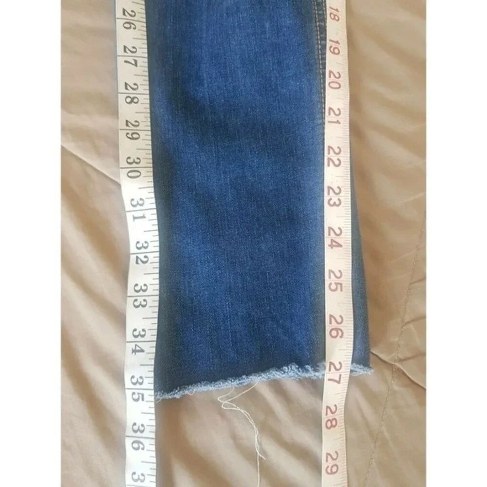 Blue Age Womens Destroyed Ripped Distressed Skinny Jeans Release Hem Cuff Size 7